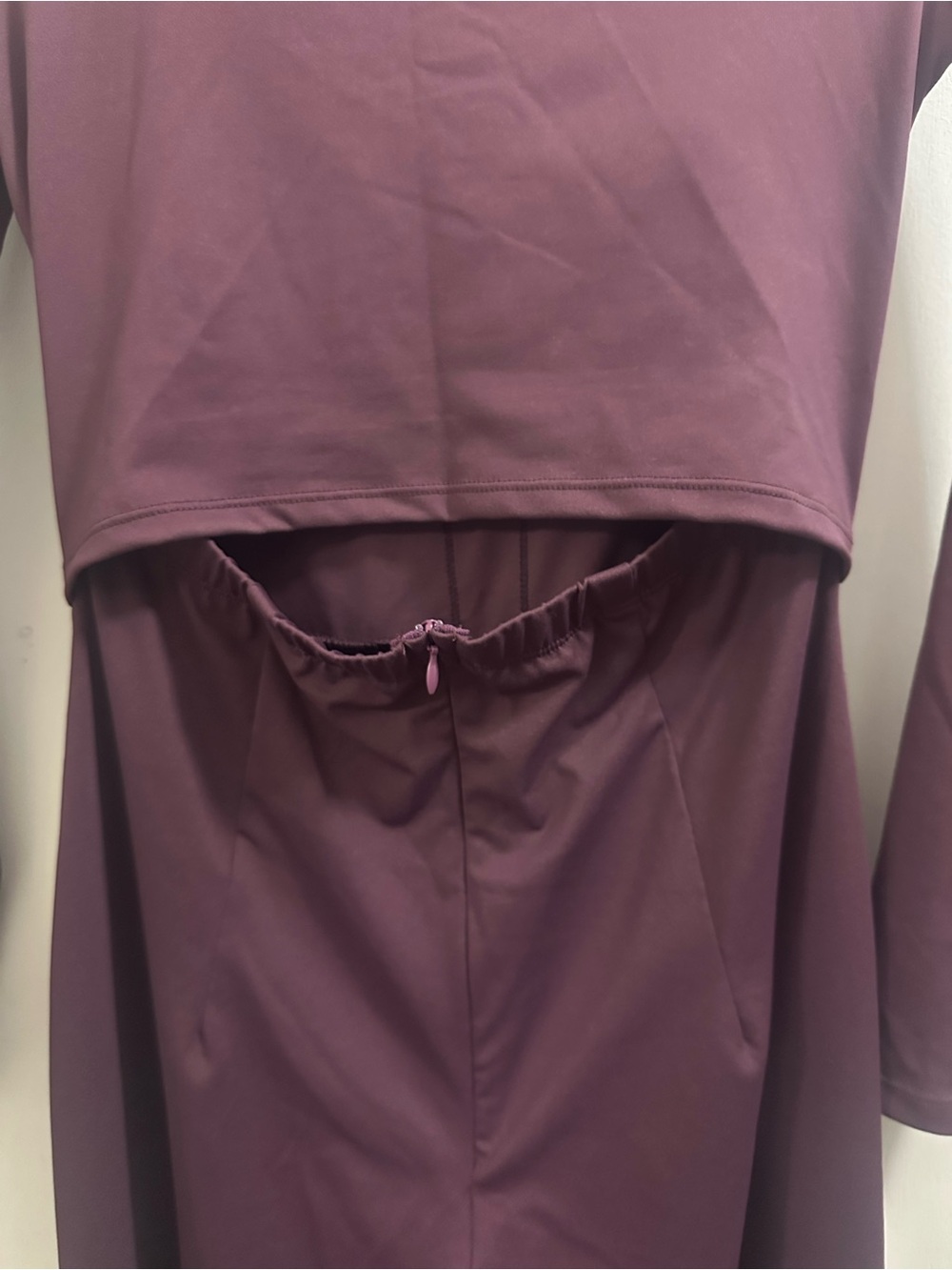 HALARA Long Sleeve Scoop Neck Jumpsuit in Plum - Picture 4 of 5